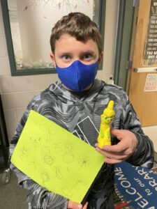 A student showing their work