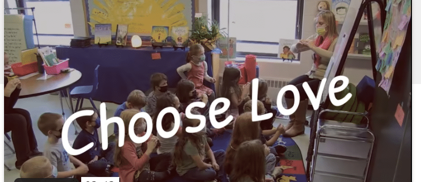 choose love words in front of students