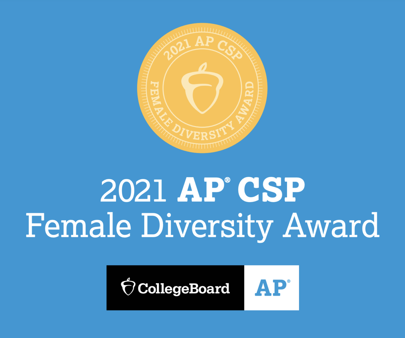 Advanced Placement Computer Science Principles Female Diversity Award Badge