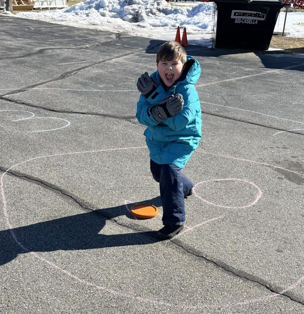 student playing