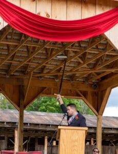 Mr. Kaiser speaking at MA Graduation