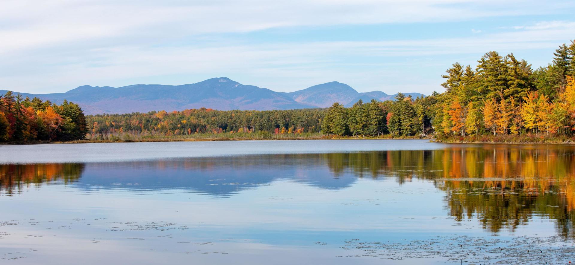 picture of Berry Pond and the mountains