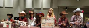 students in cowboy hats