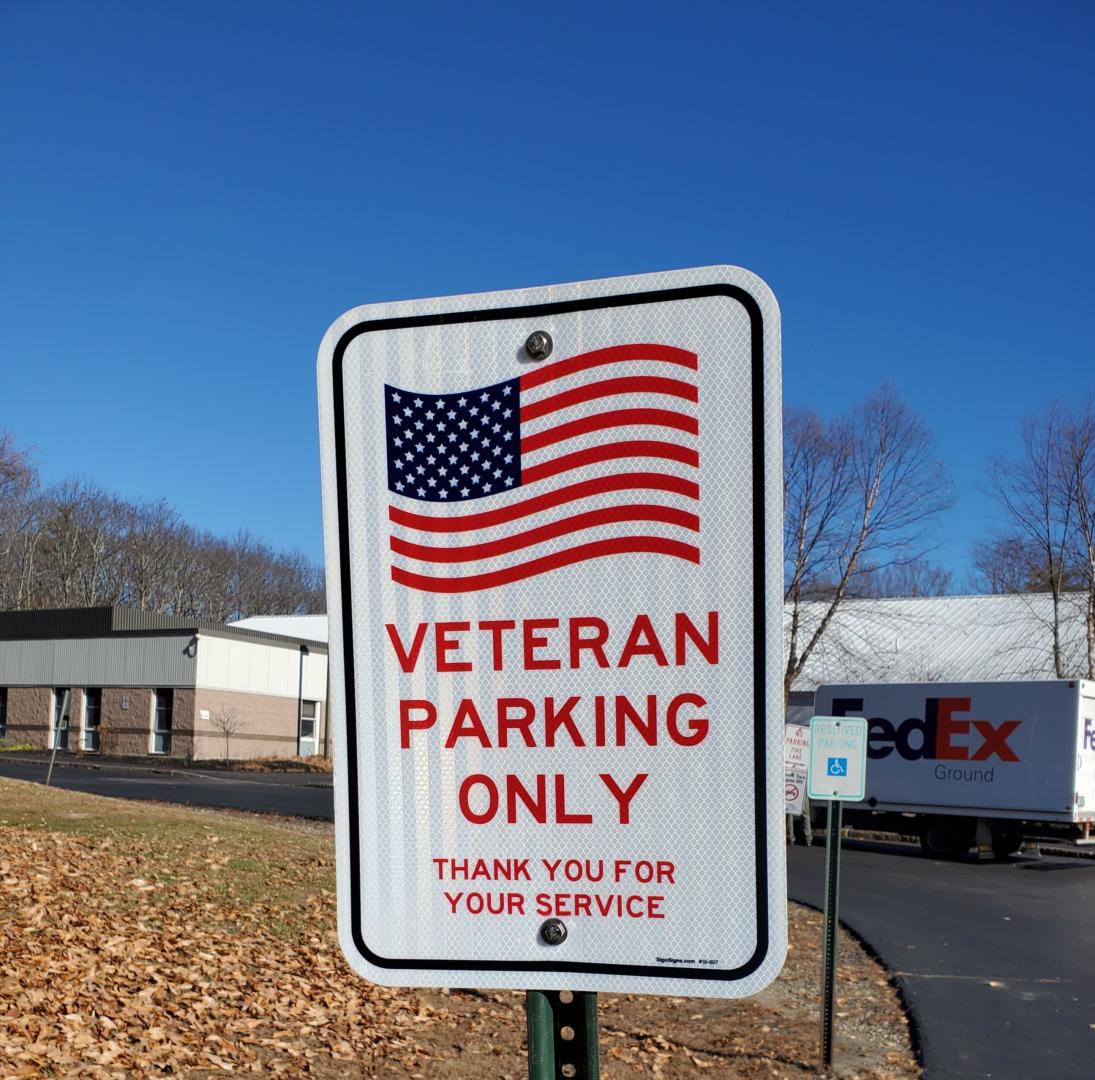 veteran parking sign