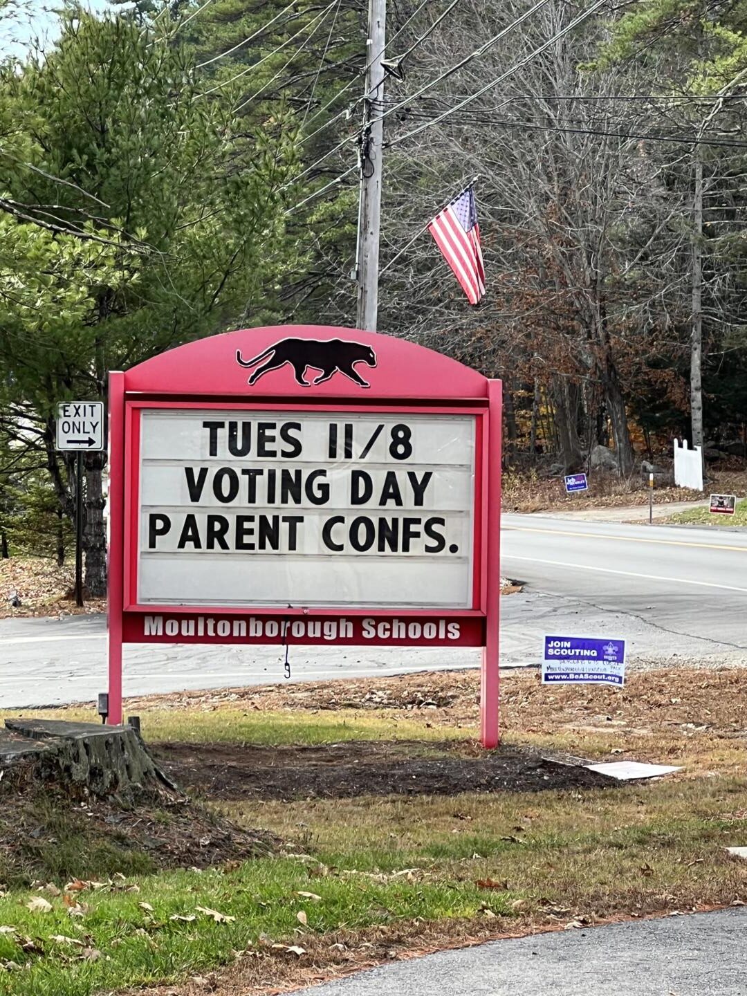 sign with voting 11/8 and parent teacher conferences
