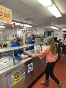 MCS student getting lunch