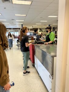 MA student paying for lunch