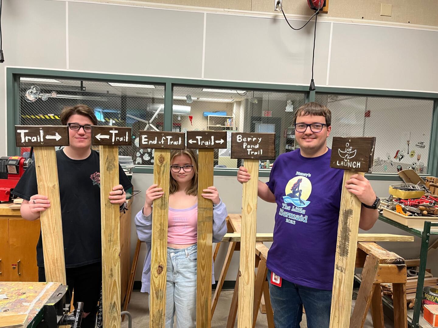 Manufacturing class and teacher (Mr. Glennon)