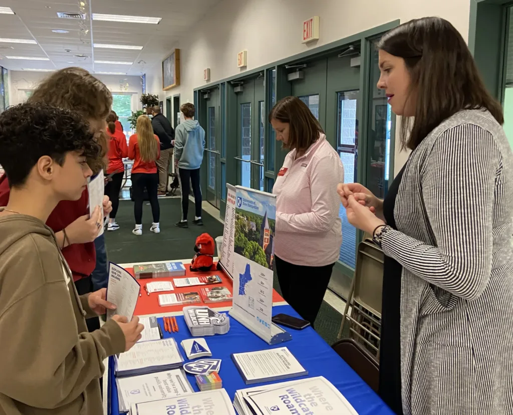 Several classes of seniors, juniors and sophomores visited the NH Colleges Mini-Fair.